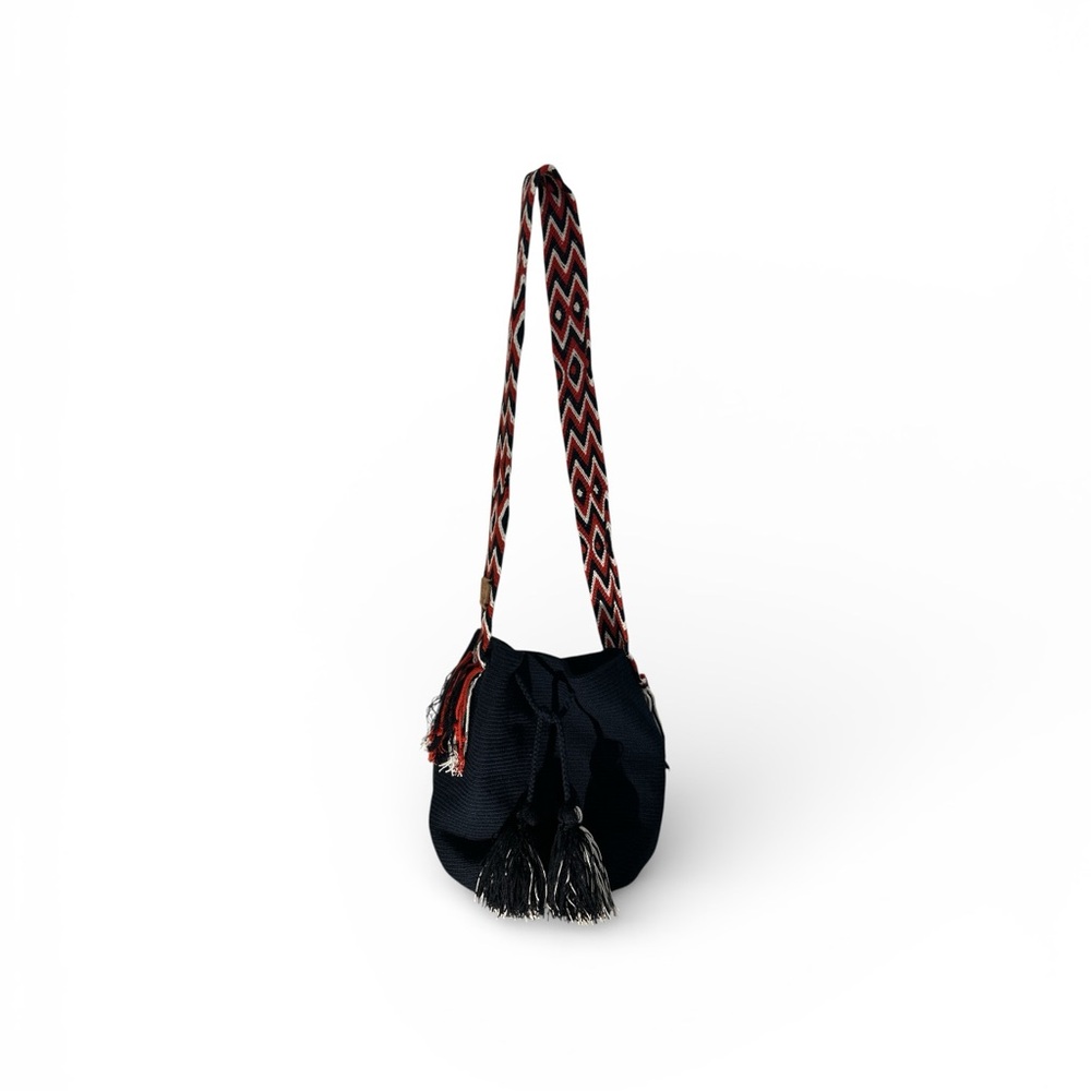 Stylish Navy Blue Woven Shoulder Bag